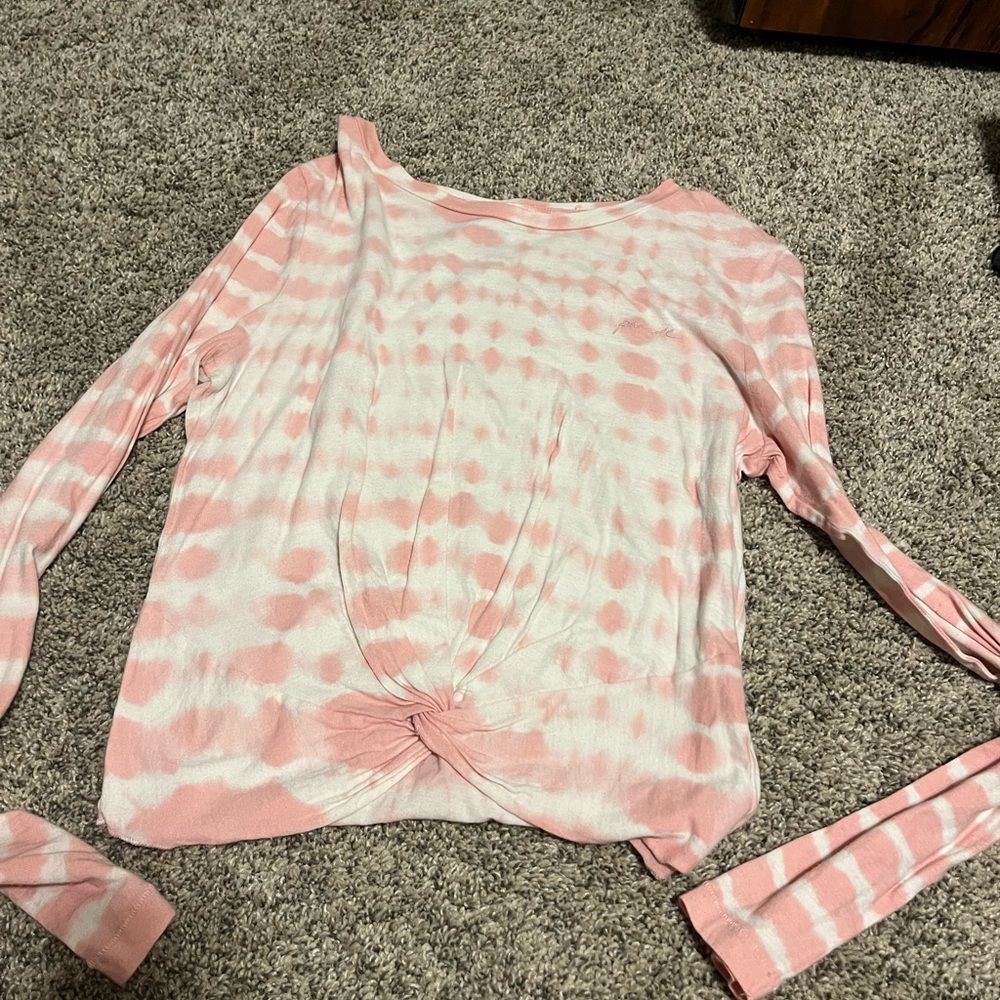 Pink Victoria’s Secret tie-dye long sleeve